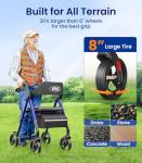 VOCIC Z21 Rollator Walker with Seat for Seniors