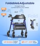 VOCIC Z21 Rollator Walker with Seat for Seniors