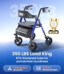 VOCIC Z21 Rollator Walker with Seat for Seniors