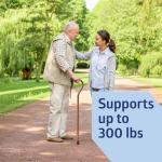 Adjustable Aluminum Offset Walking Cane for Seniors