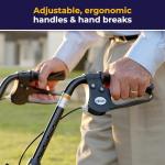 Drive Medical Rollator Walker with Seat, Red