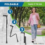 HONEYBULL Adjustable Foldable Walking Cane for Seniors