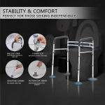 Adjustable Toilet Safety Rails for Seniors and Disabled