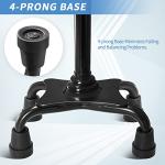 Adjustable 4-Prong Walking Cane for Seniors