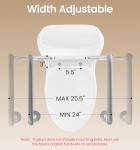 Toilet Safety Rail for Seniors with Adjustable Handles