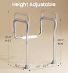Toilet Safety Rail for Seniors with Adjustable Handles