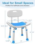 HOMLAND Heavy Duty Shower Chair for Seniors