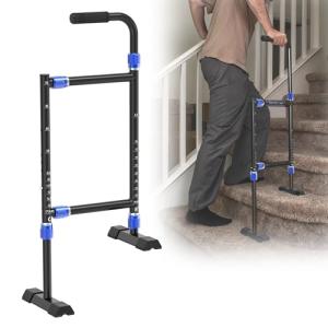 Adjustable Stair Cane for Seniors with Wide Base