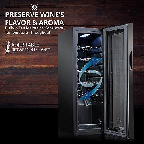 Ivation 12 Bottle Wine Cooler with Digital Control