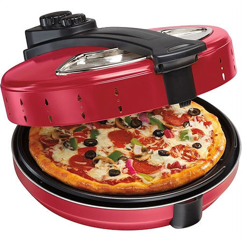 Hamilton Beach 12" Pizza Oven with Window, Red