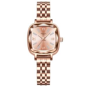 NIBOSI Rose Gold Diamond Minimalist Women's Watch