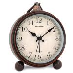 Peakeep 4" Gold Antique Style Analog Alarm Clock