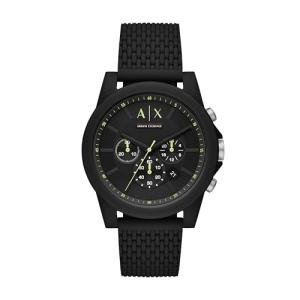 Armani Exchange Black Silicone Chronograph Watch
