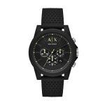 Armani Exchange Black Silicone Chronograph Watch