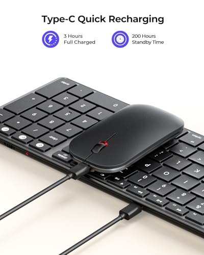 Rechargeable Bluetooth Keyboard and Mouse for Mac
