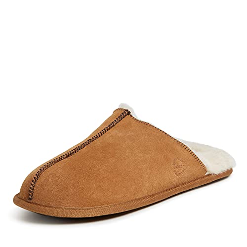 Dearfoams Men's Suede Closed Toe Scuff Slippers