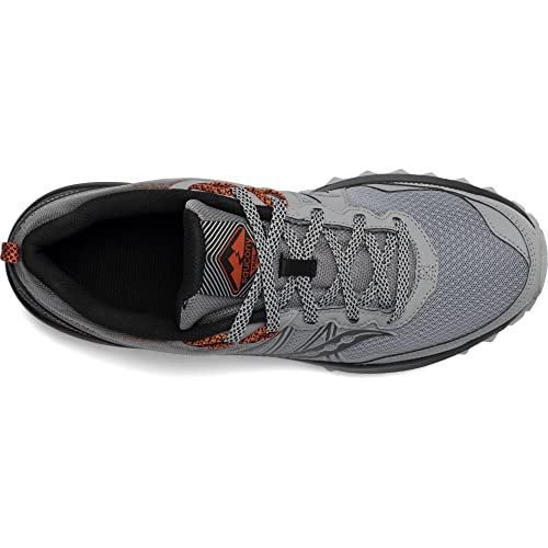 Saucony Excursion TR14 Men's Trail Shoes, Gray/Black/Orange