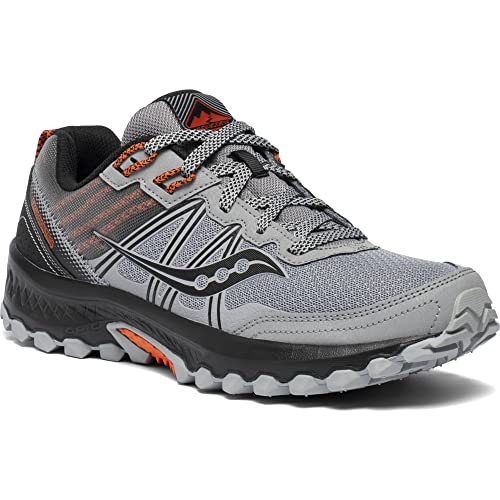 Saucony Excursion TR14 Men's Trail Shoes, Gray/Black/Orange