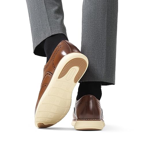 Bruno Marc Men's Casual Wingtip Dress Sneakers, Brown