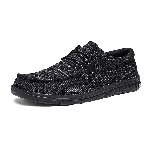Bruno Marc Men's Lightweight Slip-On Loafers, Black