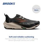 Brooks Men's Ghost Trail, Versatile Off-Road Running Shoe for Rugged Terrain - Ebony/Black/Clove - 12 Medium