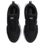 Under Armour Men's Charged Assert 10 Shoes, (001) Black/Black/White, 10.5