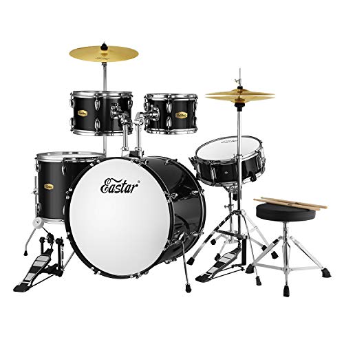Eastar 5-Piece Full Size Black Drum Kit