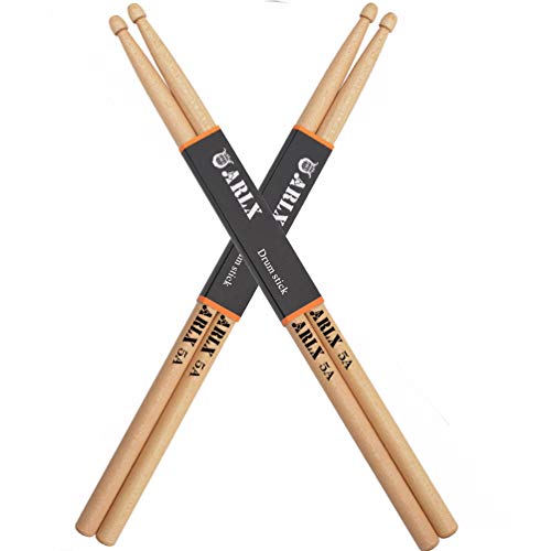 5A Maple Wood Tip Drum Sticks, 2 Pairs