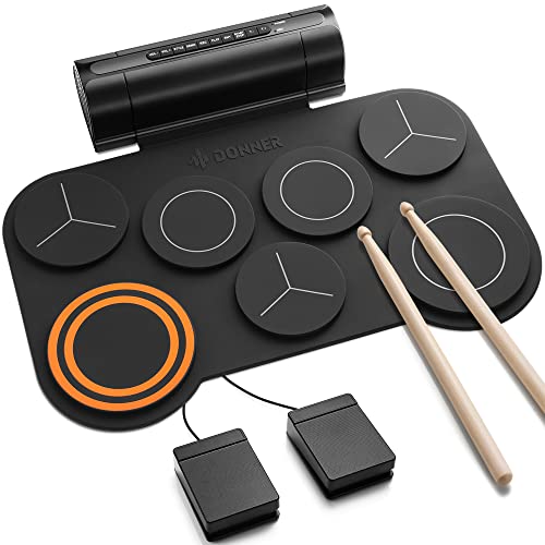 Donner 7-Pad Electronic Drum Set with Speaker