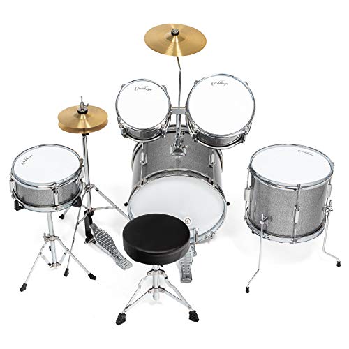 Junior 5-Piece Drum Set with Brass Cymbals