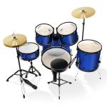Gammon Percussion 5-Piece Beginner Drum Set - Blue