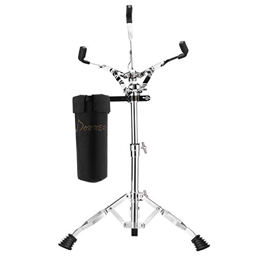 Adjustable Double-Braced Snare Drum Stand with Stick Holder
