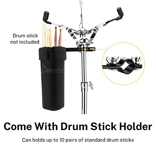 Adjustable Double-Braced Snare Drum Stand with Stick Holder