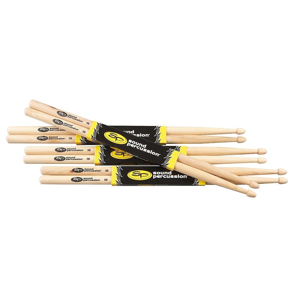 Hickory Drum Sticks 4-Pack by Sound Percussion
