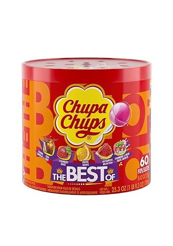 Chupa Chups Assorted Lollipops - 60 Count Drum