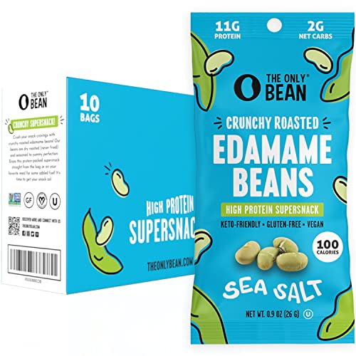 Crunchy Sea Salt Edamame Snacks - High Protein