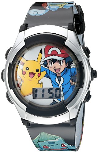 Pokemon Kids' Digital Quartz Black Watch