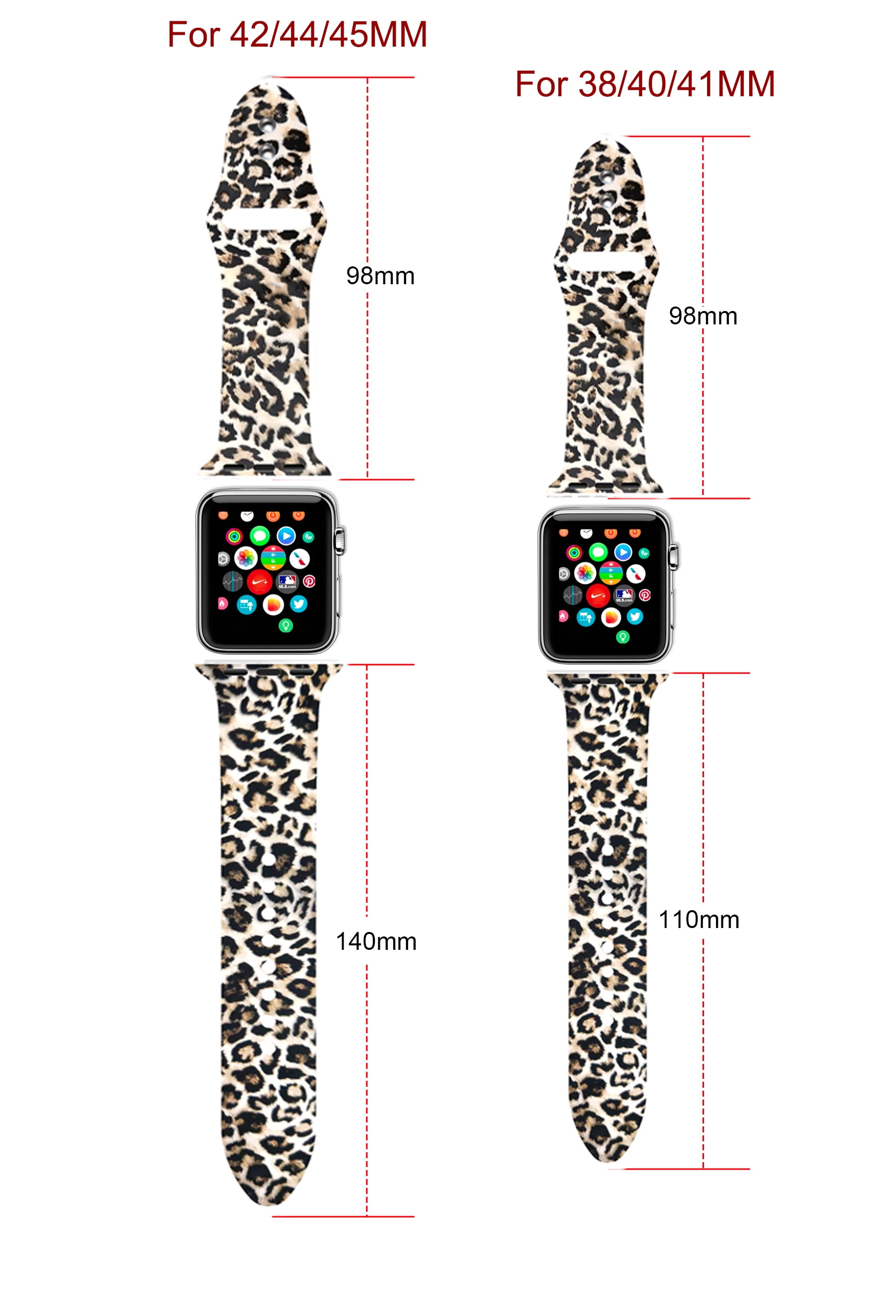 Leopard Print Silicon Strap for Apple Watch