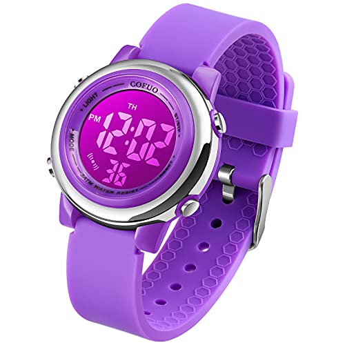 Kids Waterproof Digital Sport Watch - Purple