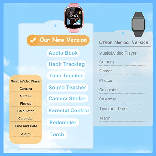 Kid's Smart Watch with Games, Music, and Camera