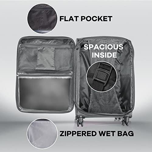 Verdi 20 Inch Softside Spinner Carry-On Luggage