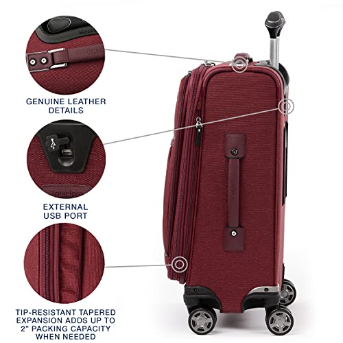 Travelpro Platinum Elite 20in Burgundy Carry-On Spinner