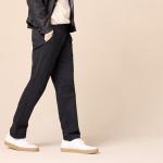 Stretchy Casual Chino Pants for Men, Black