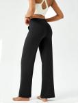 DLOODA Women's Comfy Wide Leg Yoga Pants Black