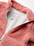 Girls' Mauve Sherpa Fleece Zip Jacket, Size 10