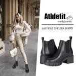 Women's Stylish Black Chelsea Boots with Chunky Heel