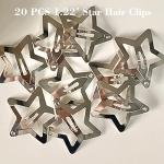 20 Pack Star Hair Clips and Barrettes for Y2K
