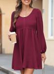 Dokotoo Women's A-line Long Sleeve Casual Dress