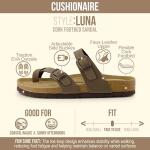 CUSHIONAIRE Luna Brown Slide Sandals for Women