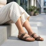 CUSHIONAIRE Luna Brown Slide Sandals for Women